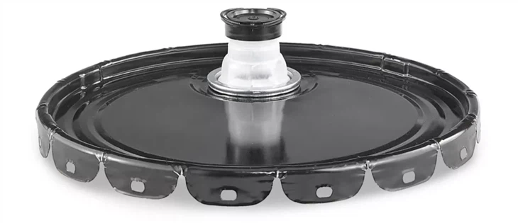 Tapa de cub d'acer amb broc